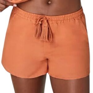 NWT Andie THE GRACIOSA LINEN SHORTS Women's XS SUNSET MELON ORANGE
